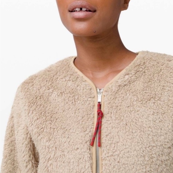 Lululemon Oh So Sherpa Full Zip Teddy jacket Size 10 - Picture 5 of 15